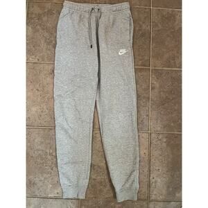 Nike XS Sportswear Essential Fleece Jogger Gray Sweatpants Drawstring Pants